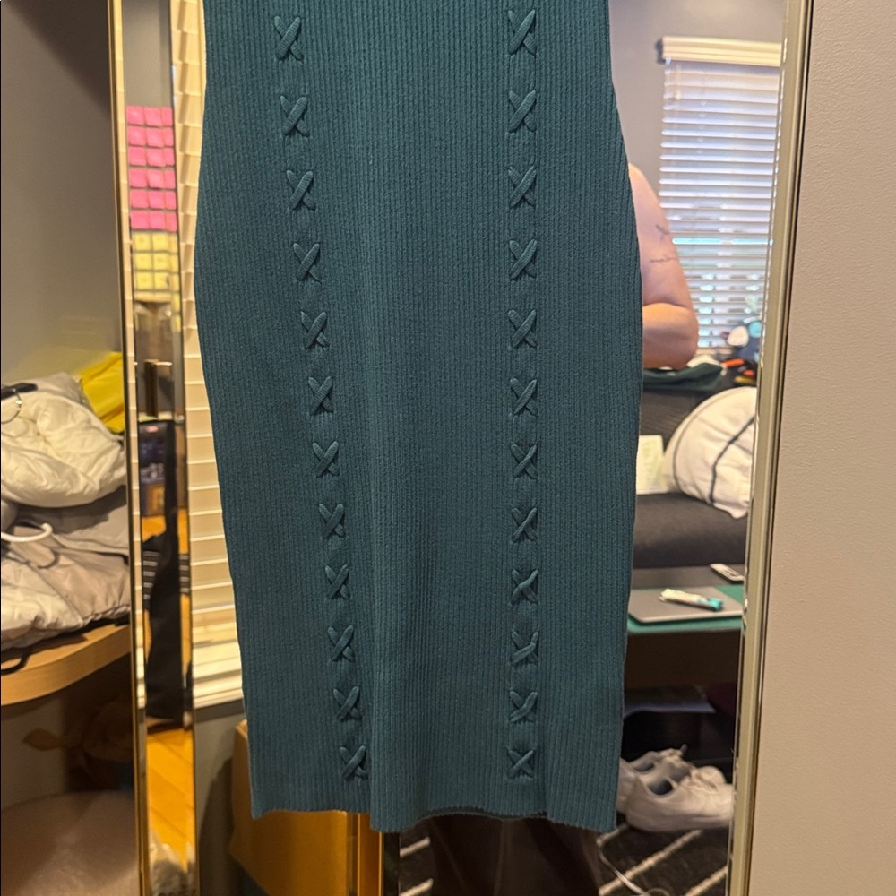 Mini Teal Dress - Picture 4 of 7